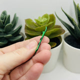 3D Green Crossed Ski Charms, 32x20 mm