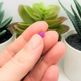 6x8mm Teardrop Purple Imitation Crystal February Birthstone Beads
