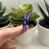 3D Purple Crossed Ski Charms, 32x20 mm