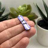 3D Purple Snowboard Charms, 35x9 mm