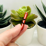 3D Red Snowboard Charms, 35x9 mm