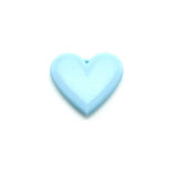 light blue heart charm on a white background