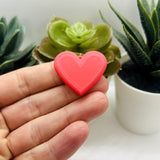 Bright Pink Heart Charms, 28x31mm