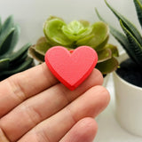 Bright Pink Heart Charms, 28x31mm