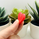 Bright Pink Heart Charms, 28x31mm