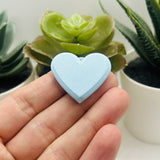 Light Blue Heart Charms, 28x31mm