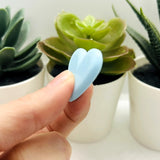 Light Blue Heart Charms, 28x31mm