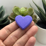 Purple Heart Charms, 28x31mm