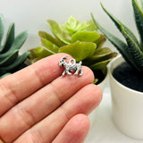 Small Silver Goat Charms, 13x17mm