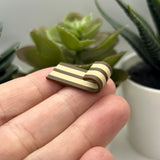 3D Toboggan Sled Charms, 25x12 mm