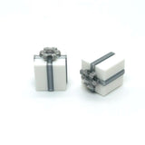 SILVER AND WHITE silver and white present charms