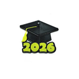 Graduation cap charm with tassel and '2026' text on a white background