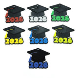 Purple and Black 2026 Graduation Cap Charms, 28x25mm