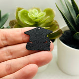 Yellow and Black 2026 Graduation Cap Charms, 28x25mm