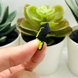 Yellow and Black 2026 Graduation Cap Charms, 28x25mm