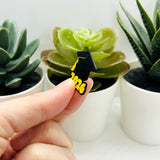 Gold and Black 2026 Graduation Cap Charms, 28x25mm