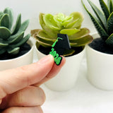 Green and Black 2026 Graduation Cap Charms, 28x25mm