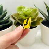 Curves Ahead Sign Charms, 25x25mm