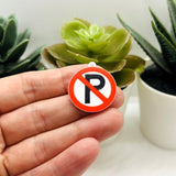 No Parking Sign Charms, 24x28mm