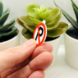 No Parking Sign Charms, 24x28mm