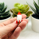 Colorful Rocket Ship Charms, 16x27mm