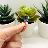 4th of July Star Flag Charm, 26x27mm