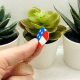 4th of July Heart Flag Charm, 27x26mm