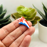 4th of July Shooting Star Charm, 25x25mm