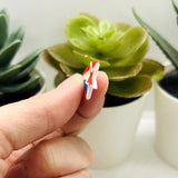 4th of July Shooting Star Charm, 25x25mm