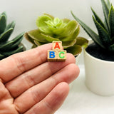 ABC Baby Block Charm, 16x16mm