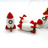 Rocket shaped charms