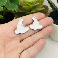 1 or 5 Pairs Good and Bad Witch Hat Charms