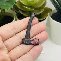 1, 4, or 20 Pieces: Bloody Horror Axe Charm - Double Sided