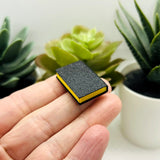 3D Black Bible Book Charm with Gilded Pages, 27x18mm