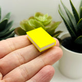 3D Yellow Book Charms, 27x18mm