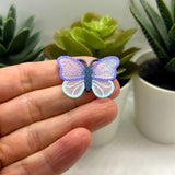 Purple and Blue Butterfly Charm, 34x25mm