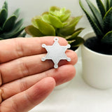 Sheriff Star Badge Charm, 24x28mm