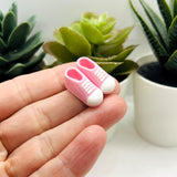 Pink Baby Girl Shoes Charm, 20x24mm