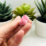 Pink Baby Girl Shoes Charm, 20x24mm