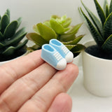 Blue Baby Boy Shoes Charm, 20x24mm