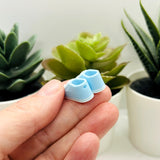 Blue Baby Boy Shoes Charm, 20x24mm