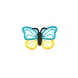 Blue and Yellow Butterfly Charm, 34x25mm