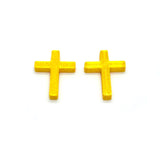 Gold Cross Charm, 19x25mm