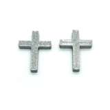 Silver Cross Charm, 19x25mm