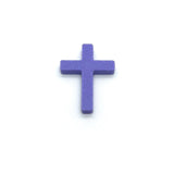 purple cross charm on a white background