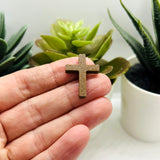 Brown Cross Charm, 19x25mm