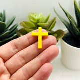 Gold Cross Charm, 19x25mm