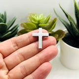 Silver Cross Charm, 19x25mm