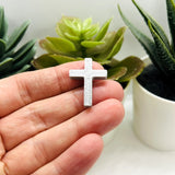Silver Cross Charm, 19x25mm