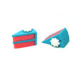 Blue and Pink Unicorn Cake Charms, 20x15x13mm